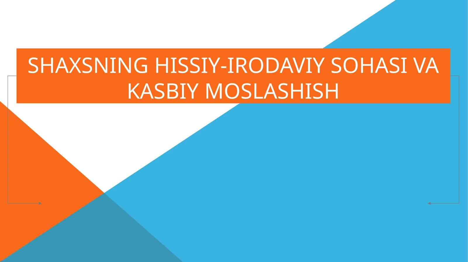SHAXSNING HISSIY-IRODAVIY SOHASI VA KASBIY MOSLASHISH 1
