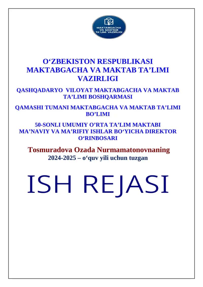 MA'NAVIY VA MA'RIFIY ISHLAR 1