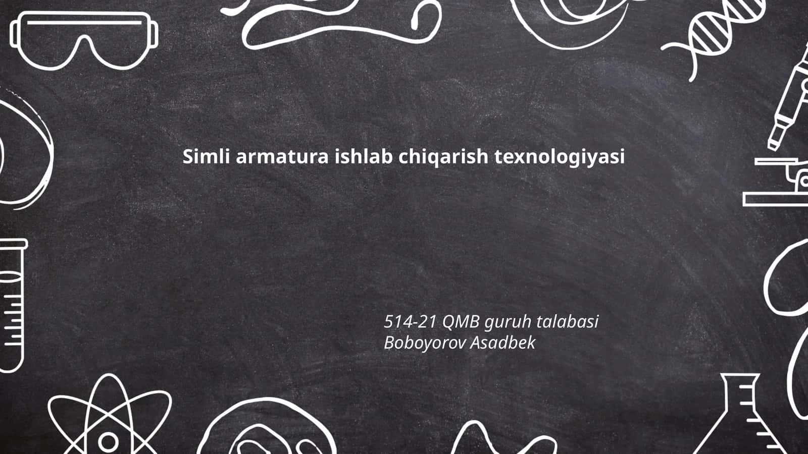Simli armatura ishlab chiqarish texnologiyasi 1
