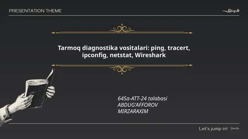 Tarmoq diagnostika vositalari 1