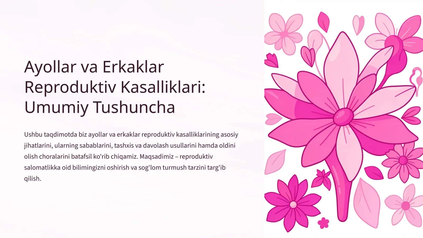 Ayollar va Erkaklar Reproduktiv Kasalliklari: Umumiy Tushuncha 1