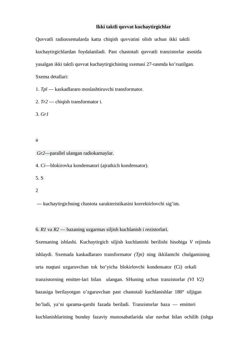 Ikkitaktli quvvatkuchaytirgichlar 1