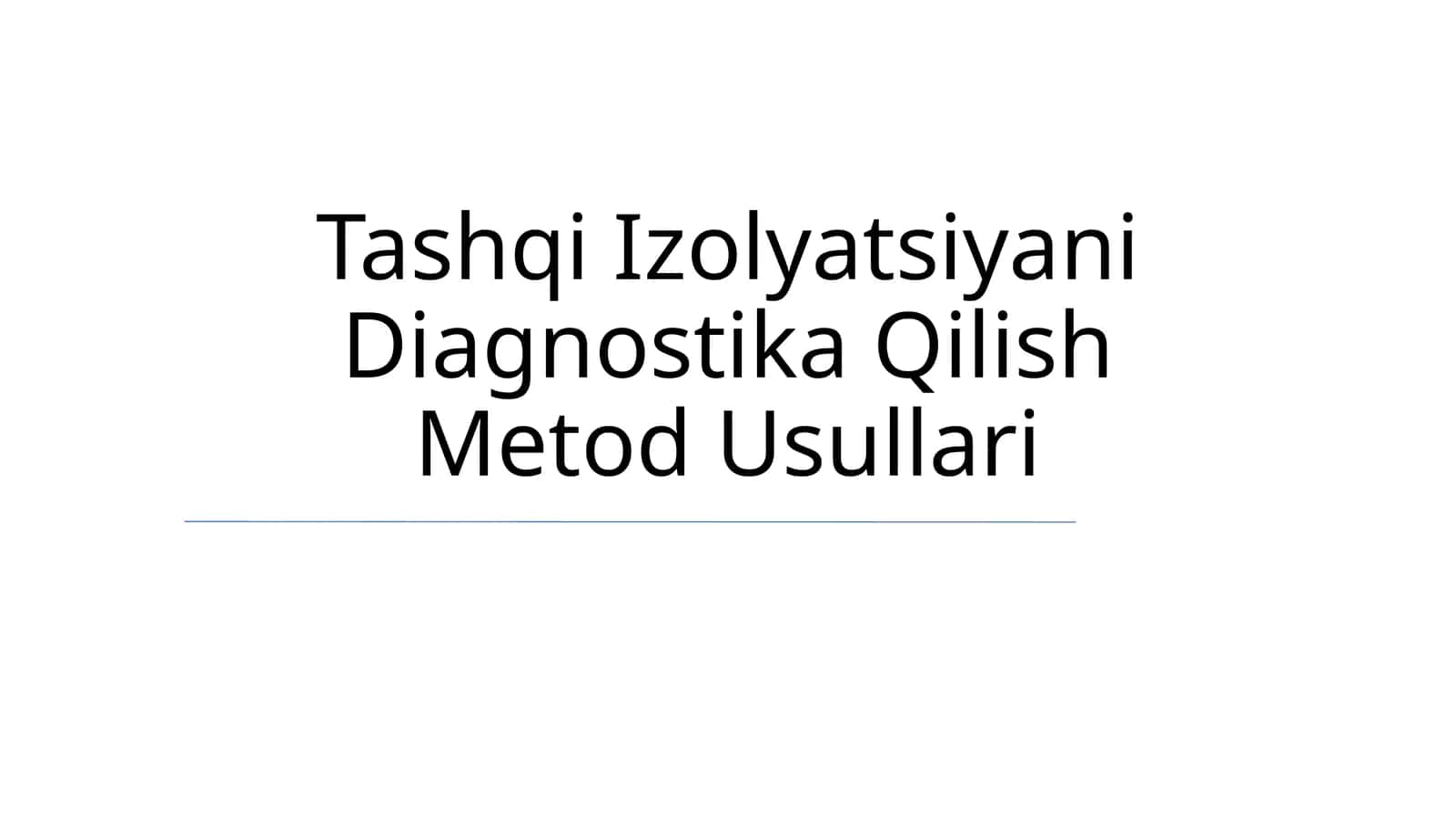 Tashqi Izolyatsiyani Diagnostika Qilish Metod Usullari 1
