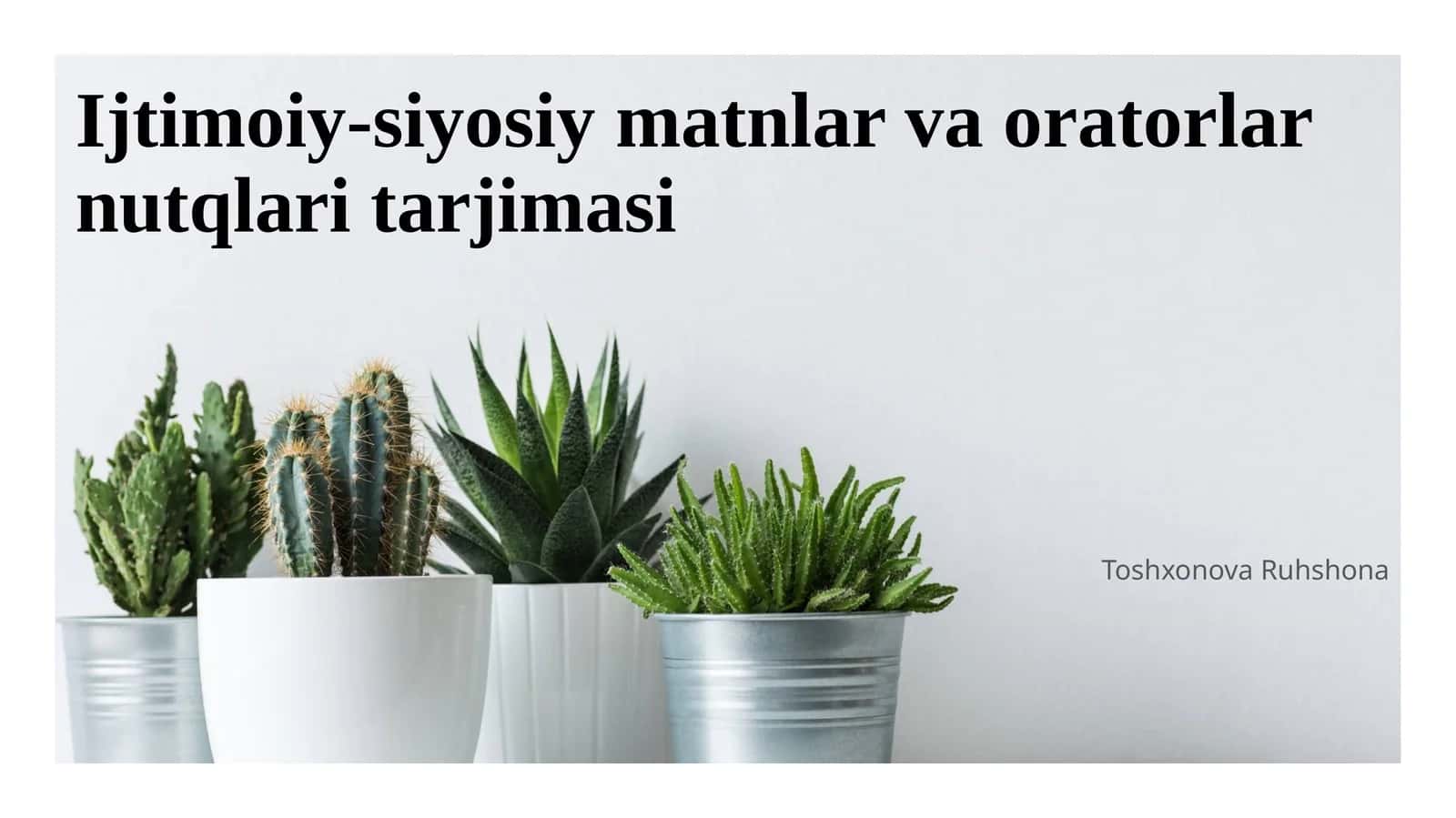 Ijtimoiy-siyosiy matnlar va oratorlar nutqlari tarjimasi 1