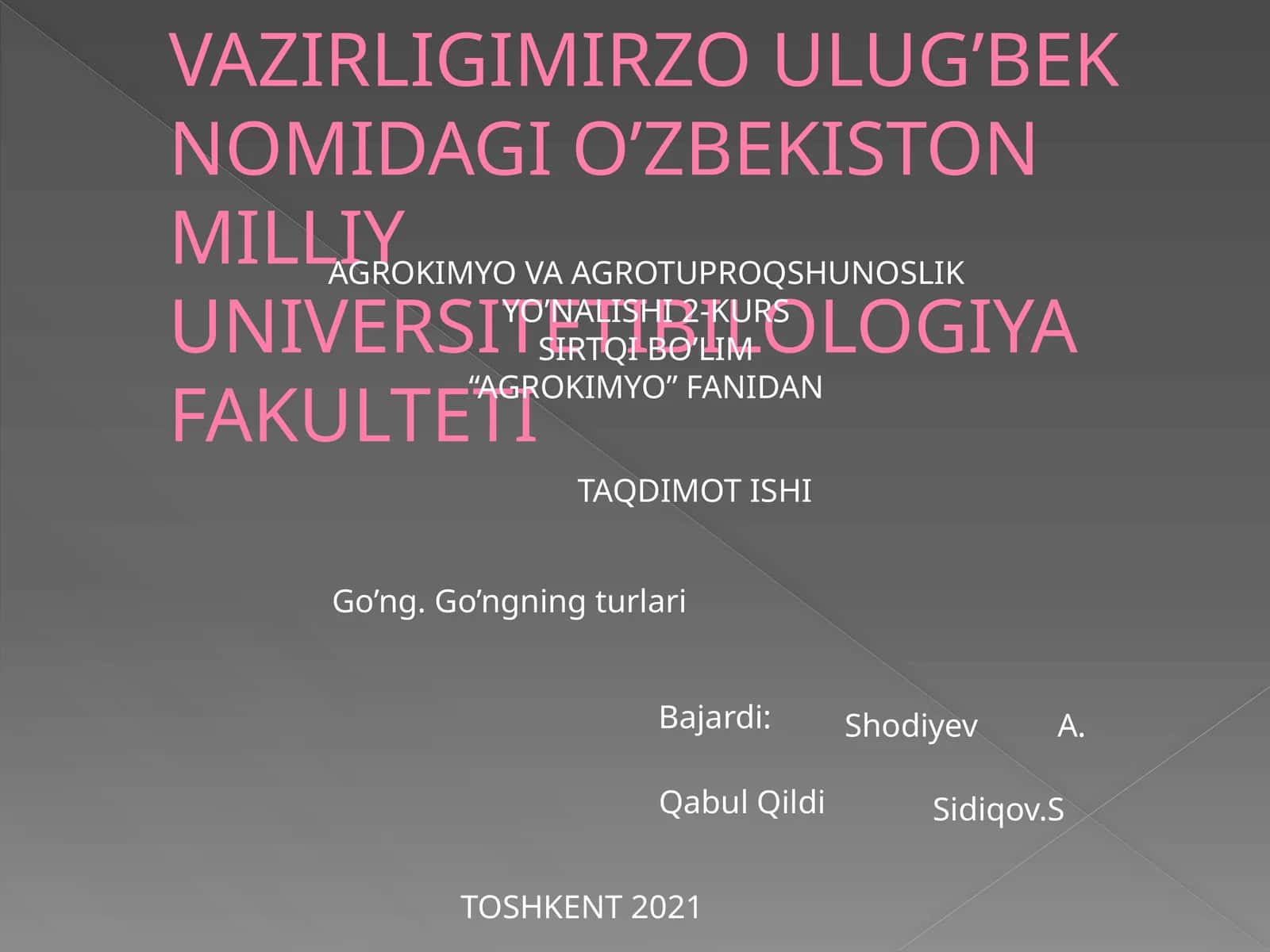 AGROKIMYO VA AGROTUPROQSHUNOSLIK 1