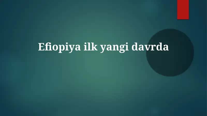 Efiopiya kengayishi va mojarosi 1