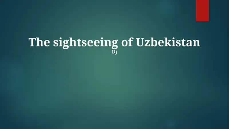 The sightseeing of Uzbekistan 1