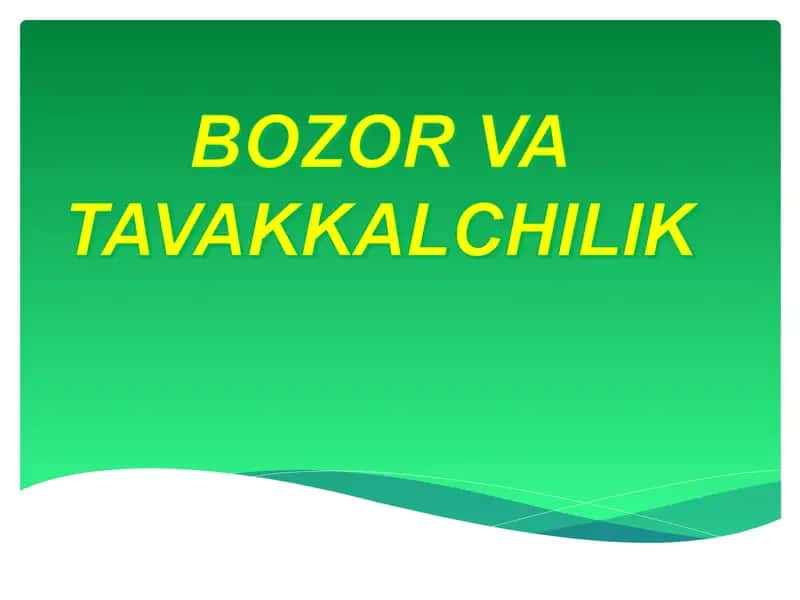 Tadbirkorlikni rivojlantirish 1