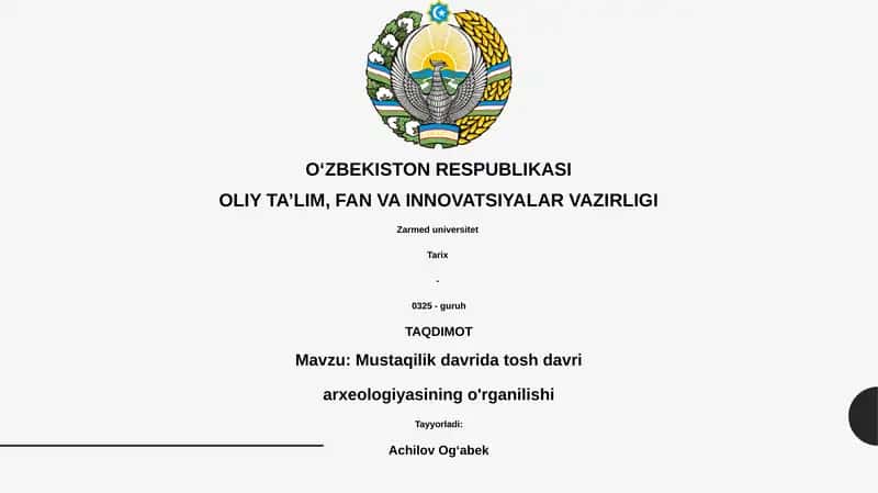 Mustaqilik davrida tosh davri arxeologiyasining o'rganilishi 1