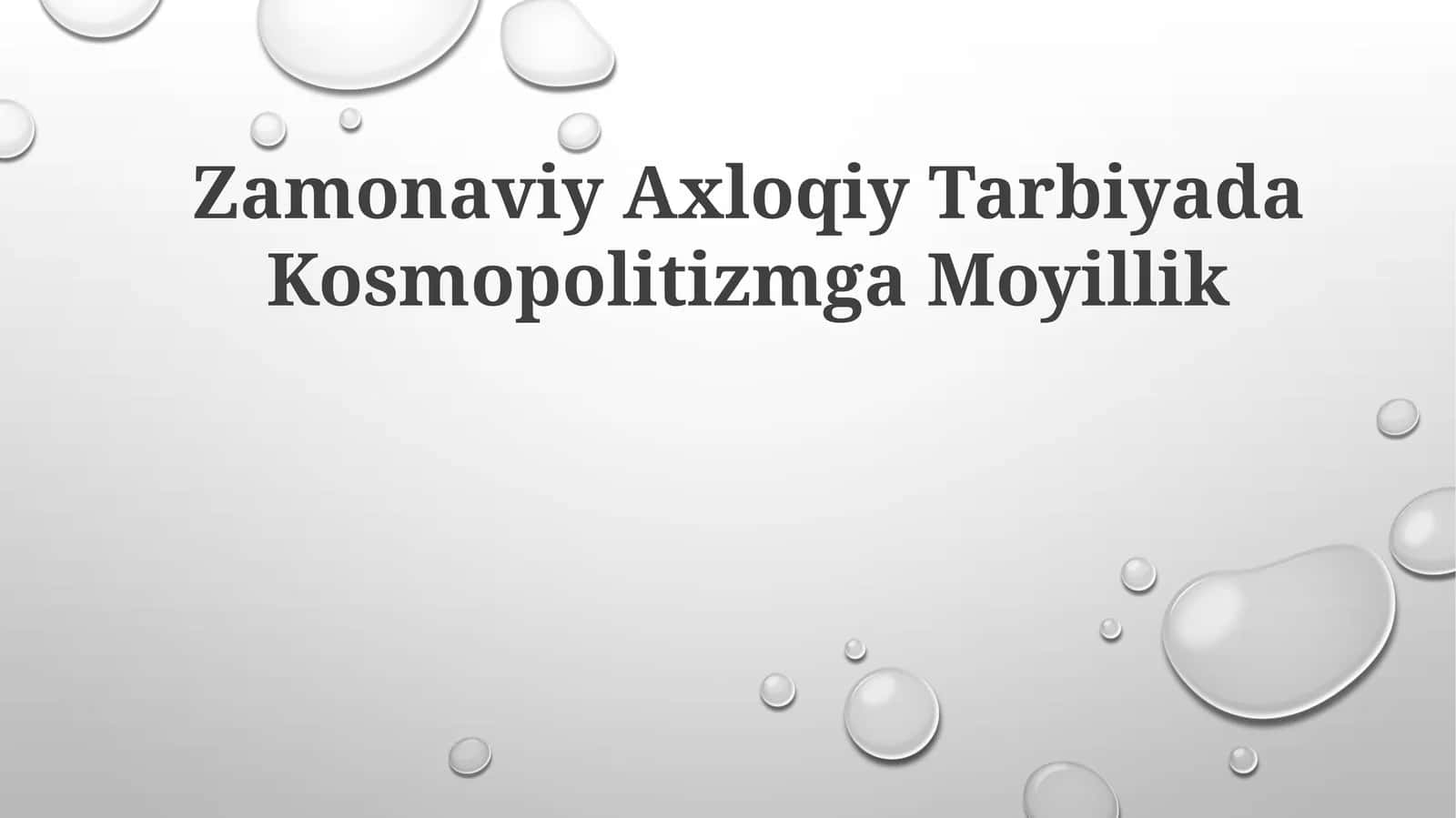 Kosmopolitizmning ildizlari 1