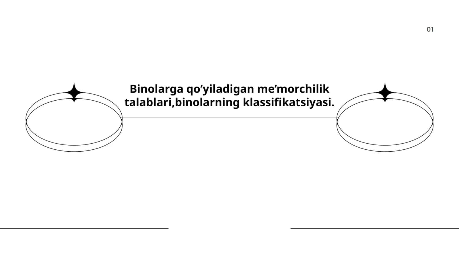 Binolarga qo‘yiladigan me’morchilik talablari,binolarning klassifikatsiyasi 1