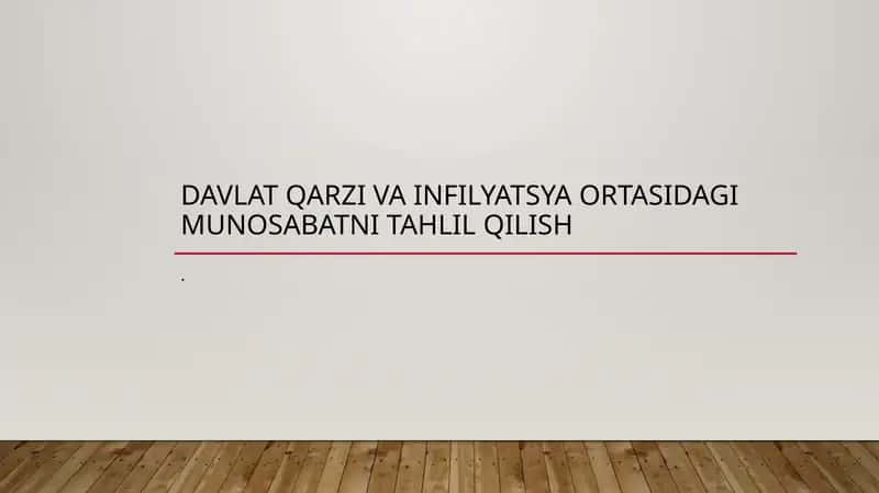 Davlat qarzi infilyatsiyani qanday ta'sir qiladi 1