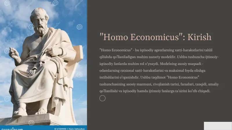 "Homo Economicus": Kirish 1
