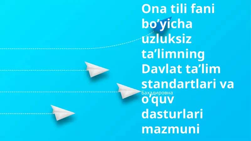 O'zbek tili va adabiyoti standartlari haqida qisqacha ma'lumot 1
