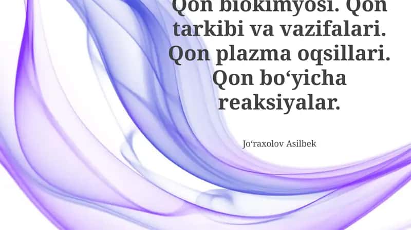 Qon plazmasi oqsillari 1