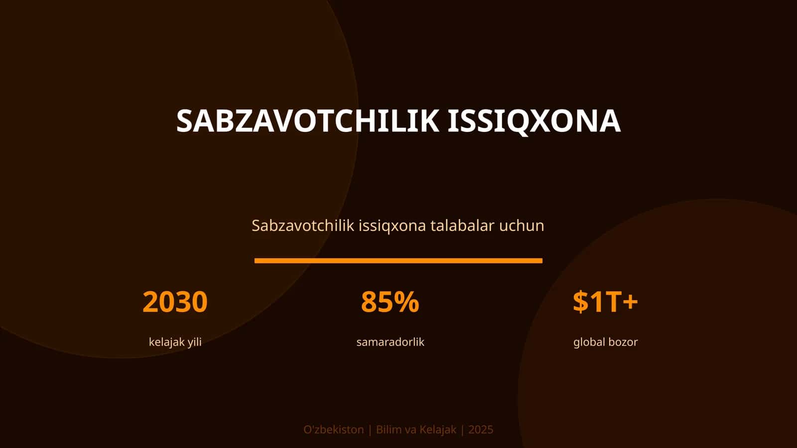 Sabzavotchilik issiqxona 1