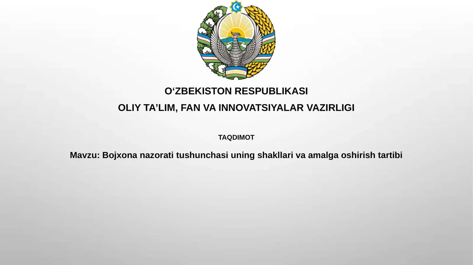 Bojxona nazorati 1