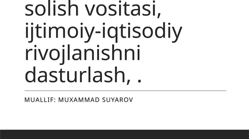 Davlat Mulkini Xususiylashtirish va Boshqarish 1