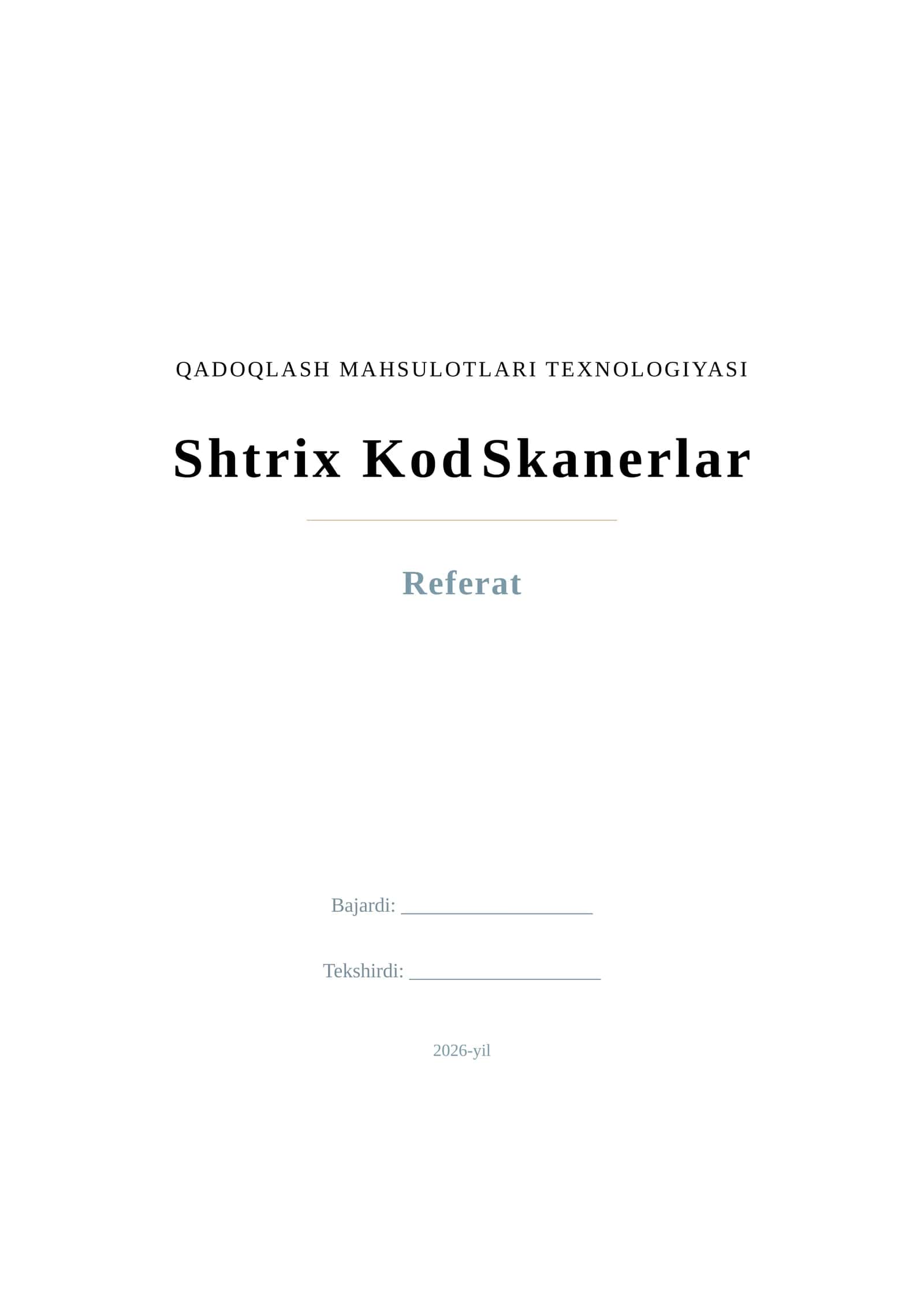 QADOQLASH MAHSULOTLARI TEXNOLOGIYASI 1