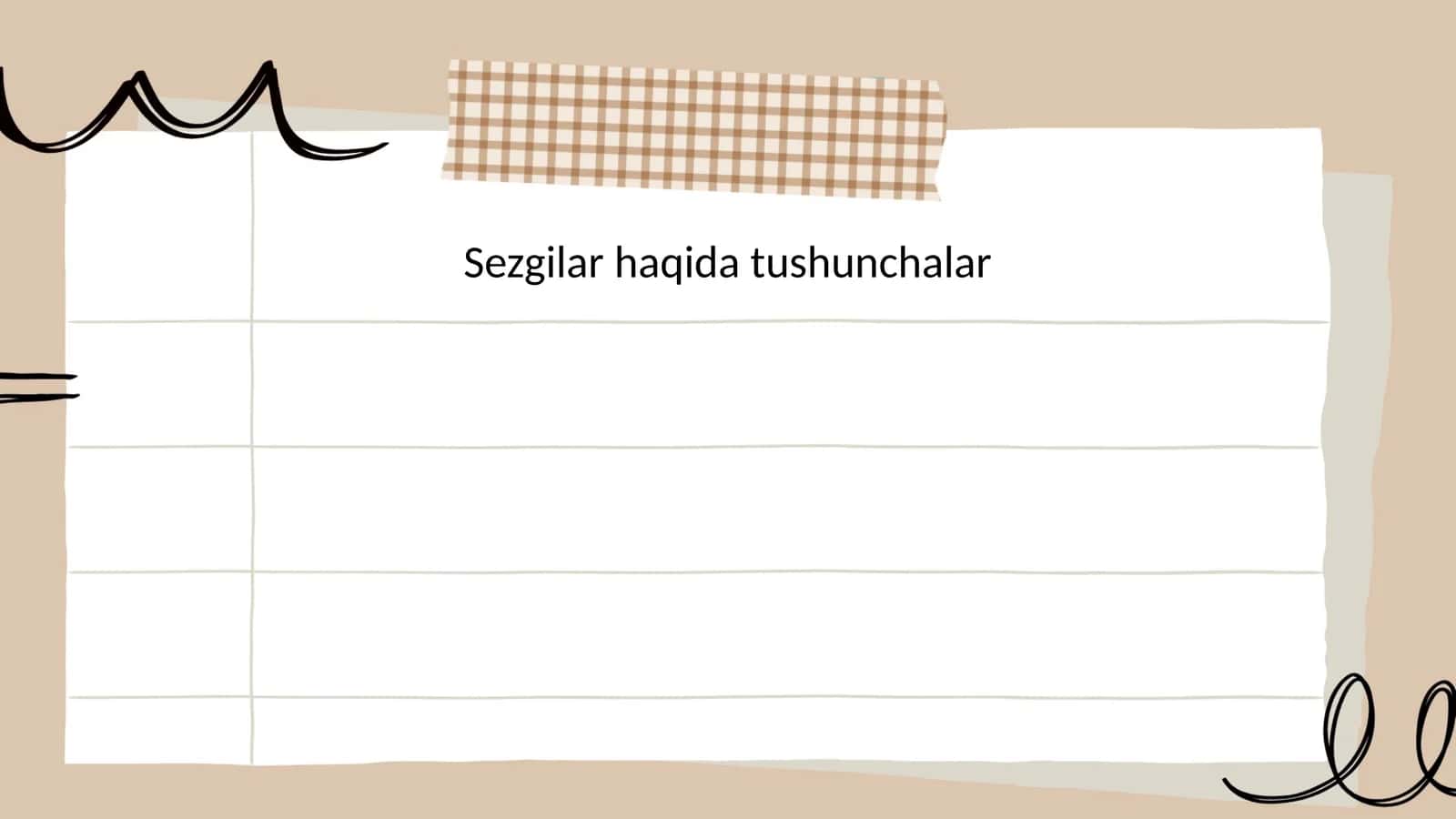 Sezgilar haqida tushunchalar 1