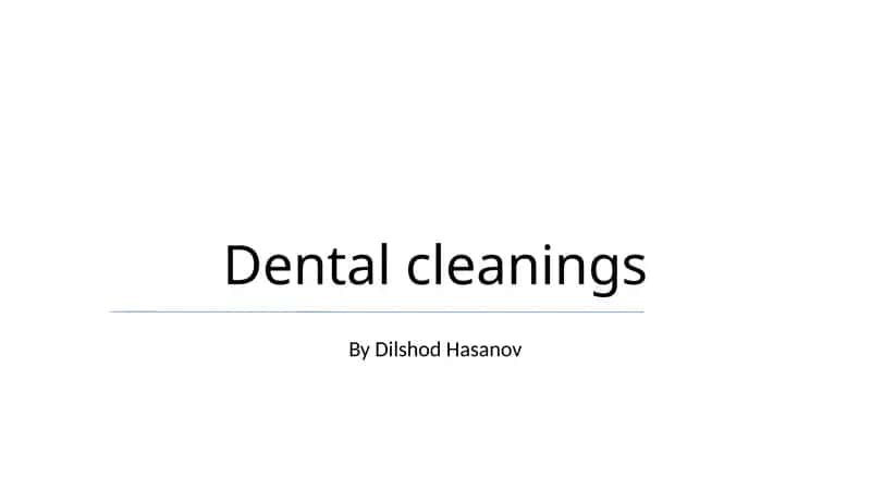 Dental cleanings 1
