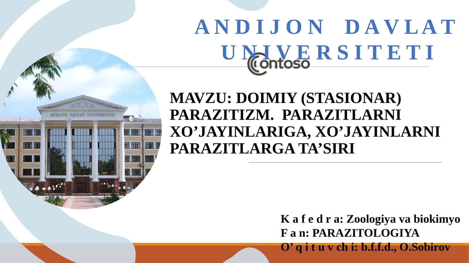 DOIMIY (STASIONAR) PARAZITIZM. PARAZITLARNI XO’JAYINLARIGA, XO’JAYINLARNI PARAZITLARGA TA’SIRI 1