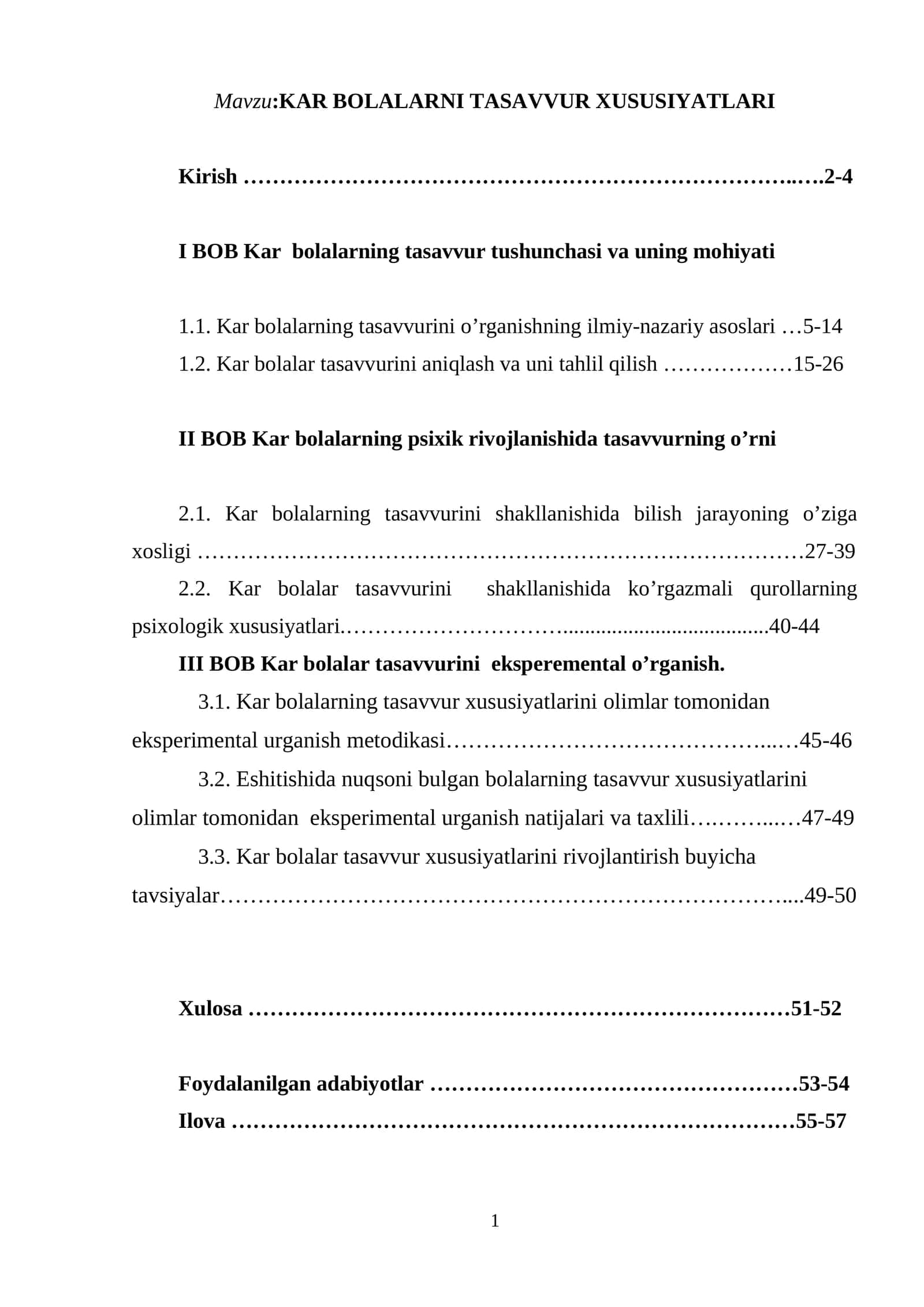 KAR BOLALARNI TASAVVUR XUSUSIYATLARI 1