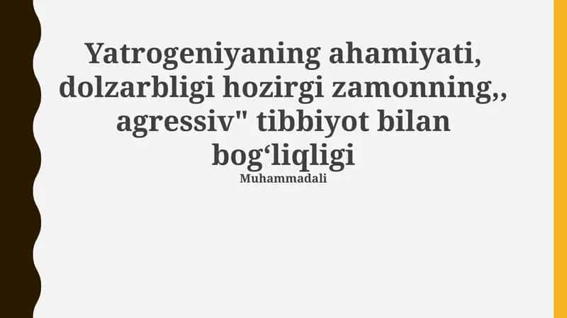Iatrogeniya: Ta'rif, Turlari va Tarixiy Rivojlanishi 1