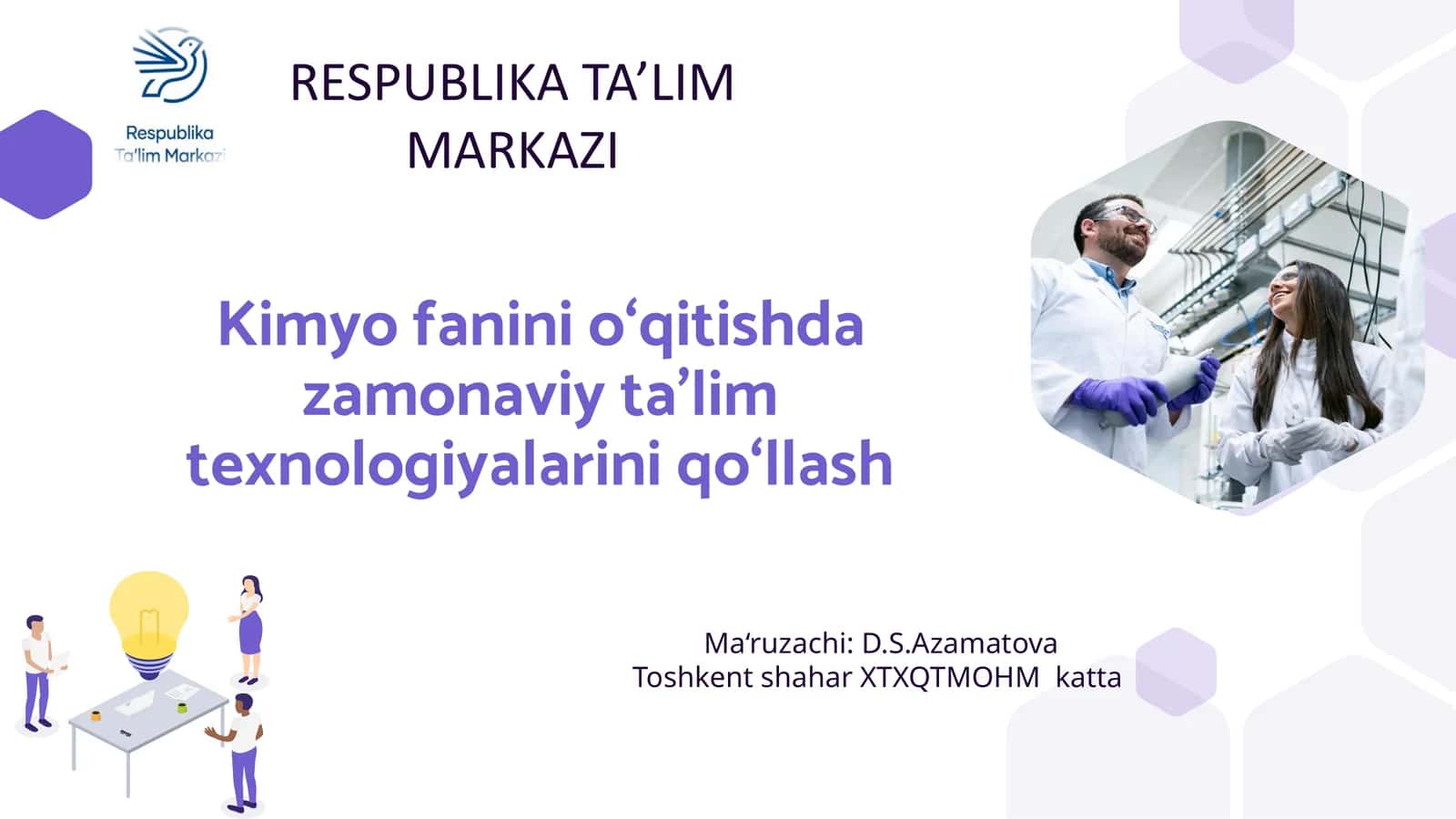 Kimyo fanini o‘qitishda zamonaviy ta’lim texnologiyalarini qo‘llash 1