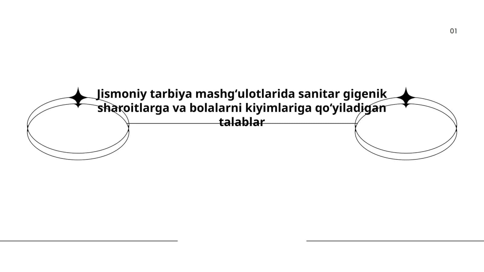 Jismoniy tarbiya mashgʻulotlarida sanitar gigenik sharoitlarga va bolalarni kiyimlariga qoʻyiladigan talablar 1