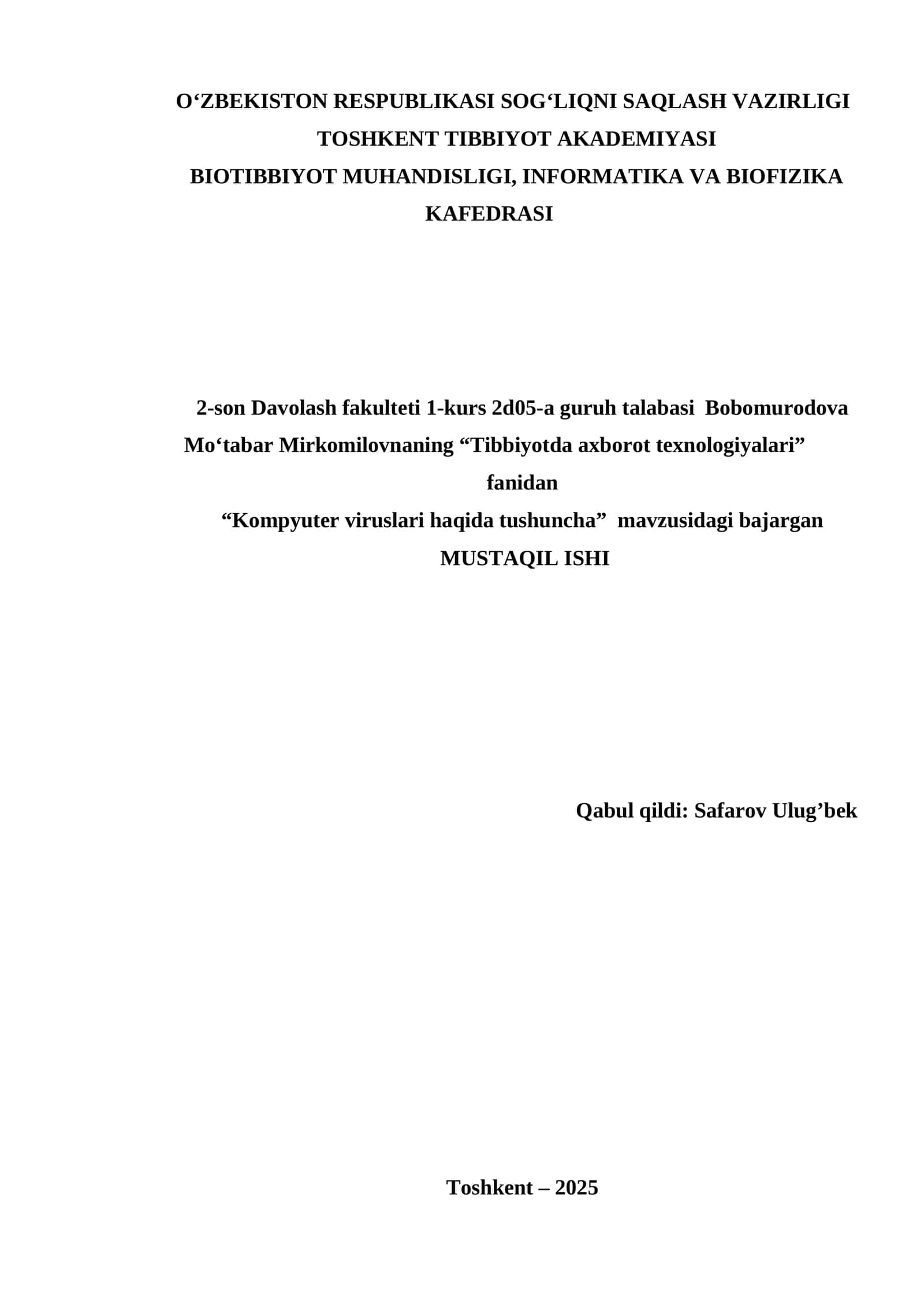 Kompyuter viruslari haqida tushuncha 1