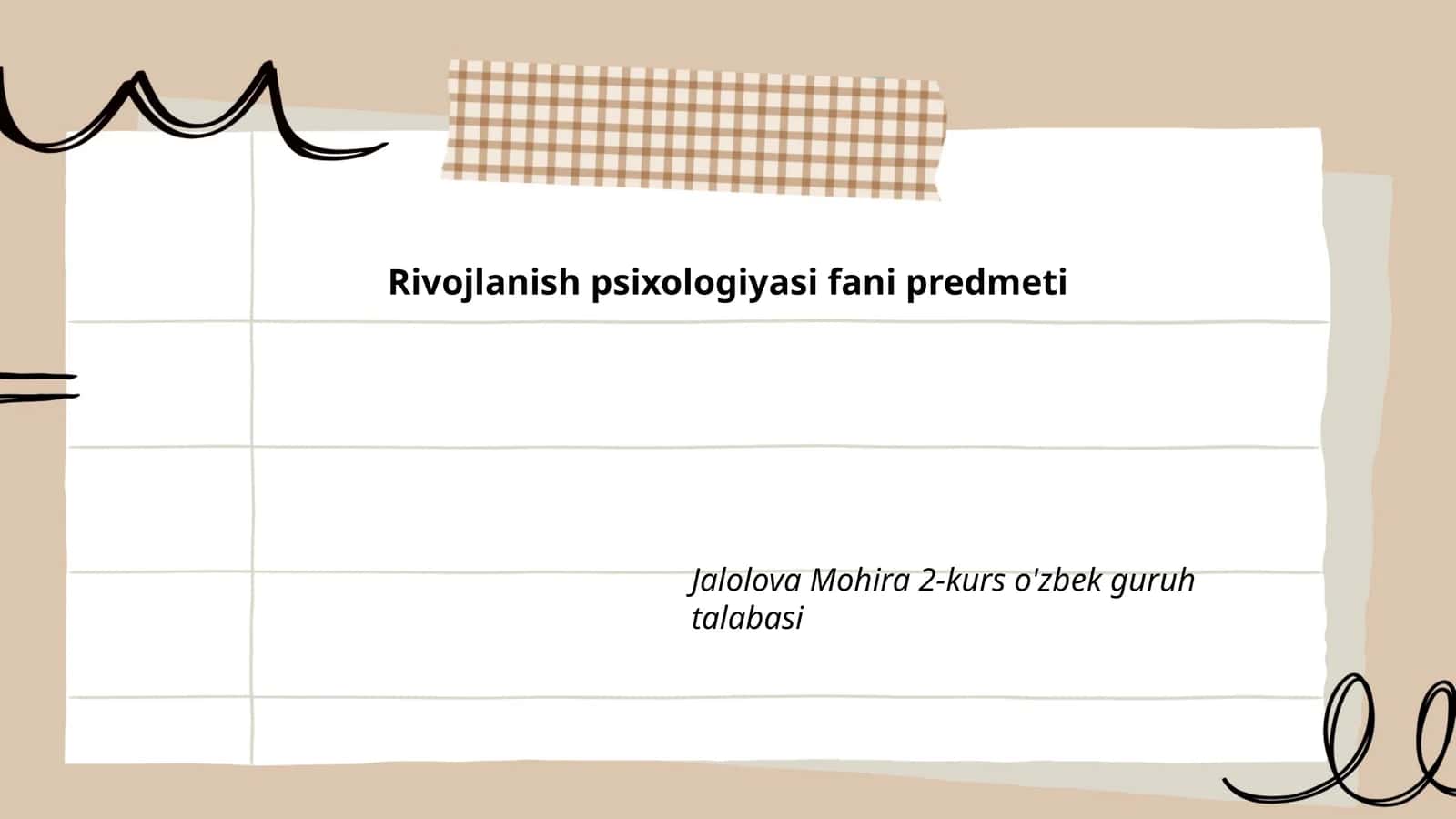 Rivojlanish psixologiyasi fani predmeti 1