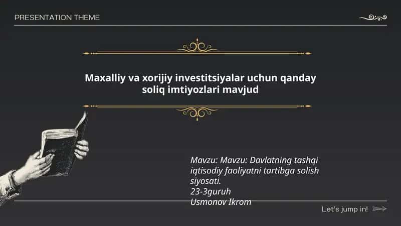 Davlatning tashqi iqtisodiy faoliyatni tartibga solish siyosati 1