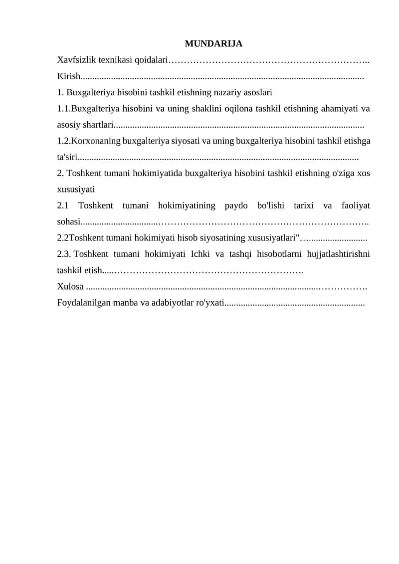 Buxgalteriya hisobini tashkil etishning nazariy asoslari 1