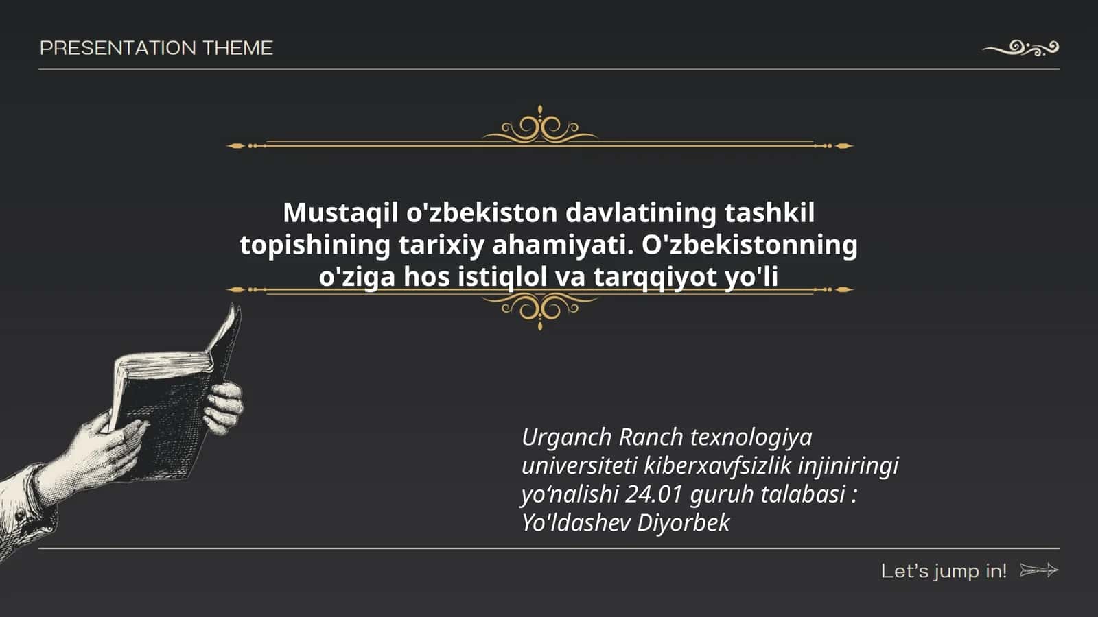 O'zbekistonning Mustaqil Davlatining Tarixiy O'rniga O'zbekiston O'ziga Hos Istiqlol va Tarqiyot Yo'li 1