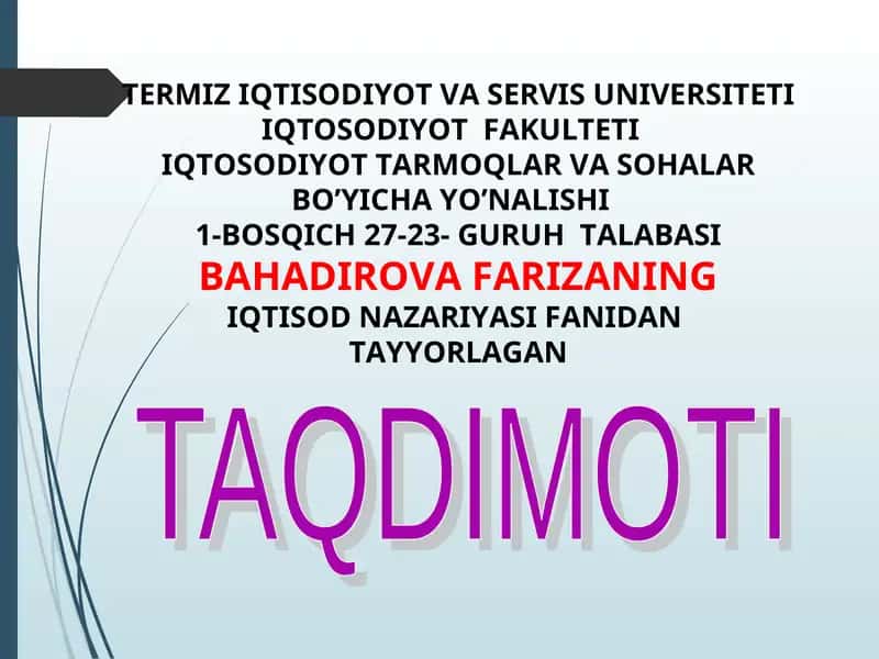 IQTISOD NAZARIYASI FANIDAN 1