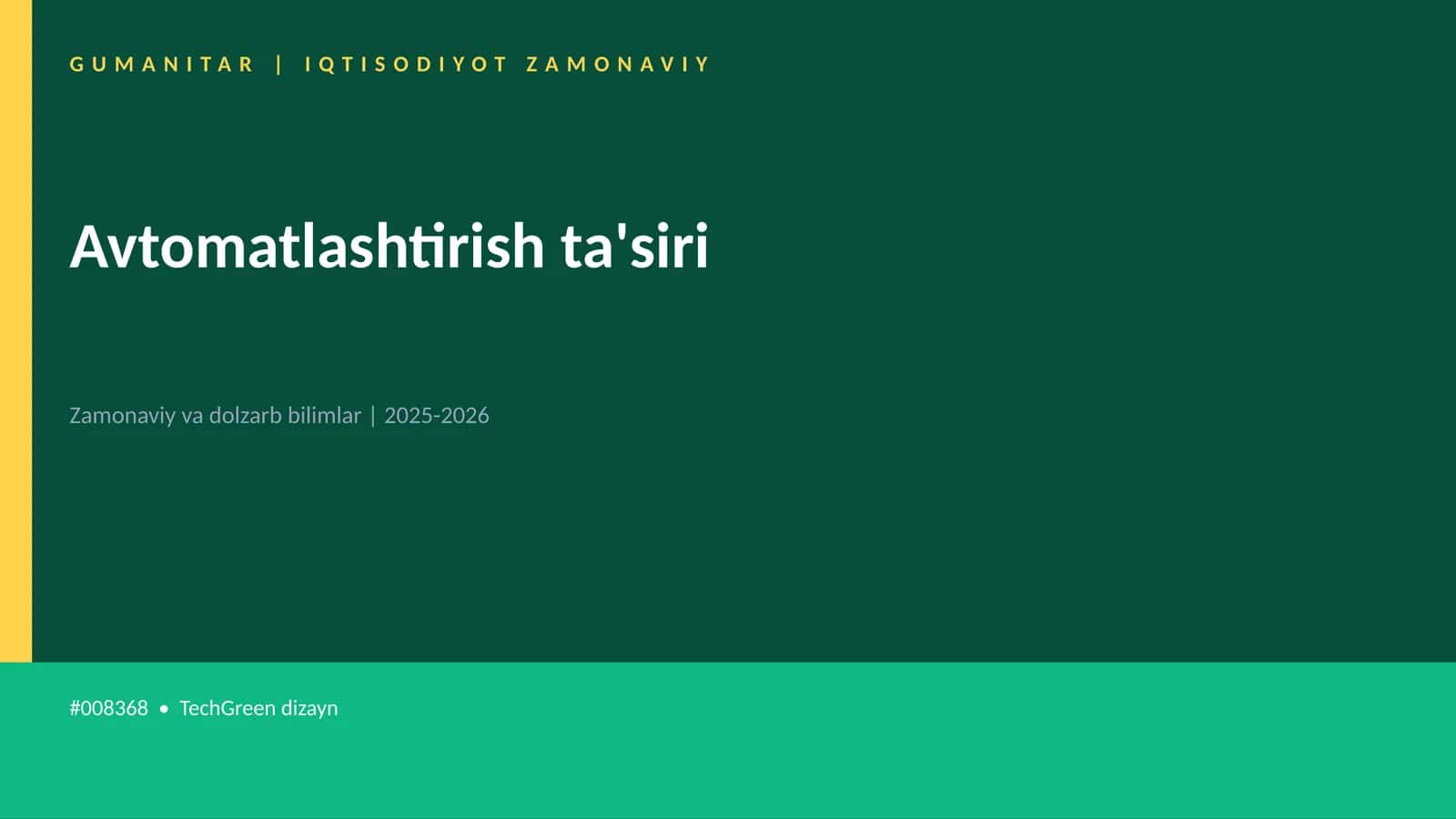 Avtomatlashtirish ta'siri 1