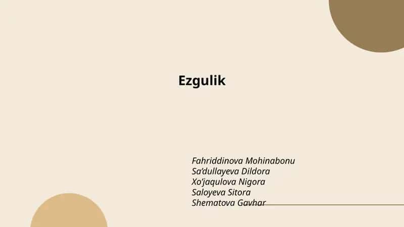 Ezgulik 1