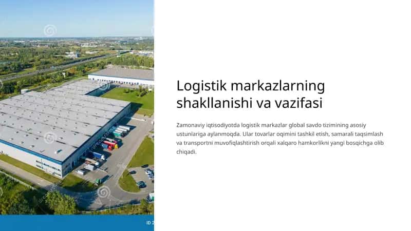 Logistik markazlarning shakllanishi va vazifasi 1