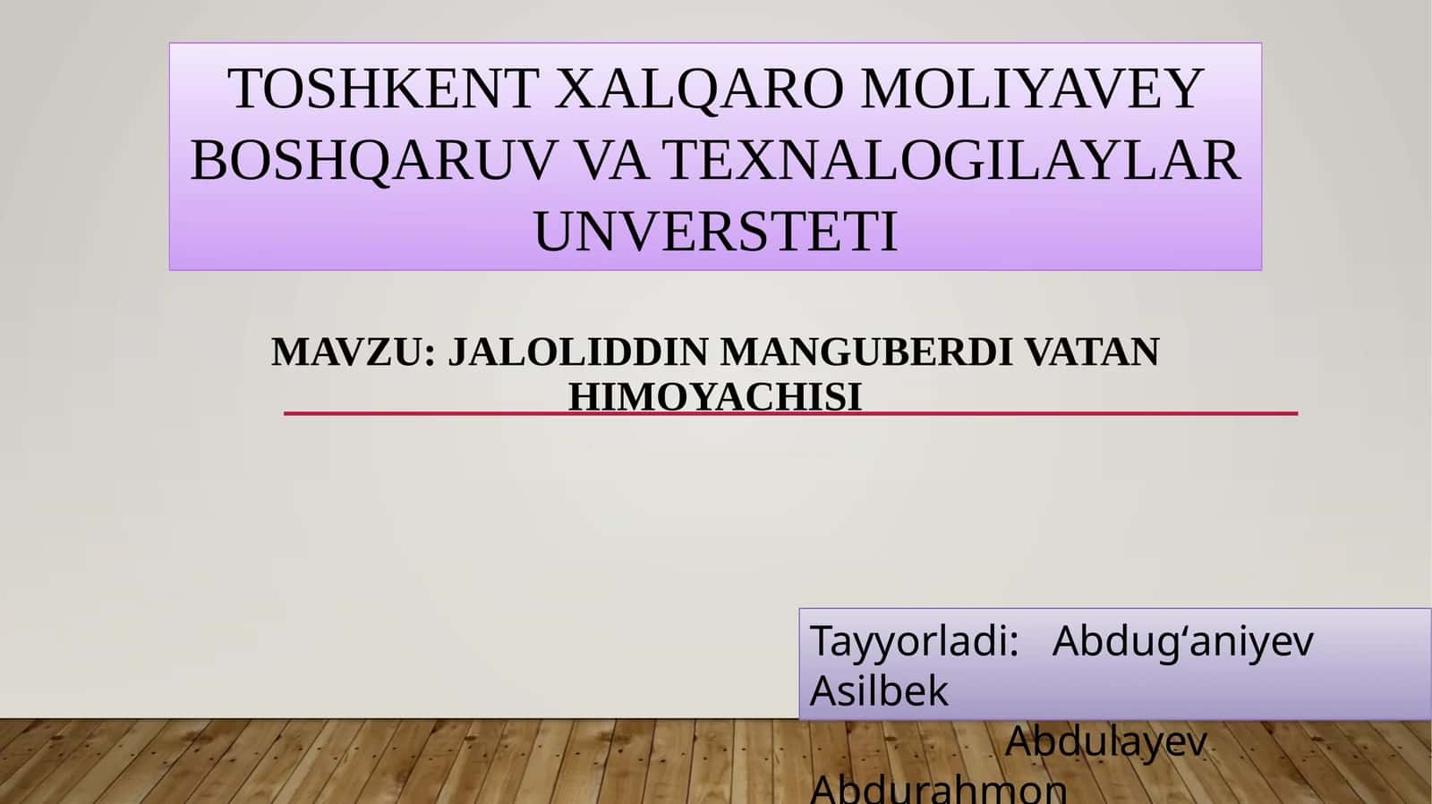 Jaloliddin Manguberdi vatan himoyachisi 1