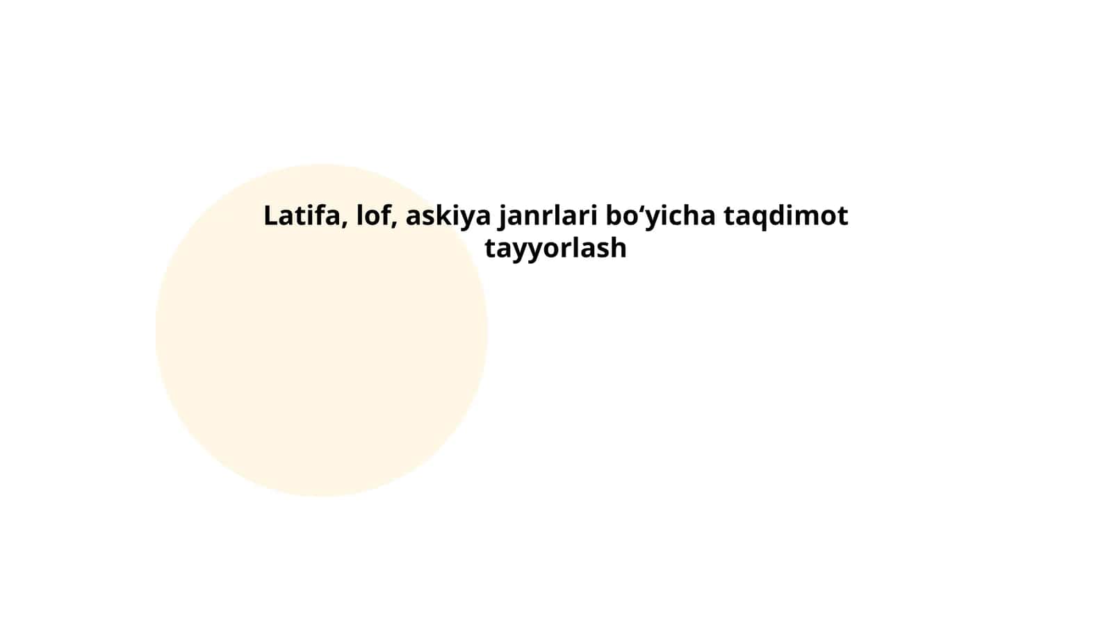 Latifa, lof, askiya janrlari boʻyicha taqdimot tayyorlash 1
