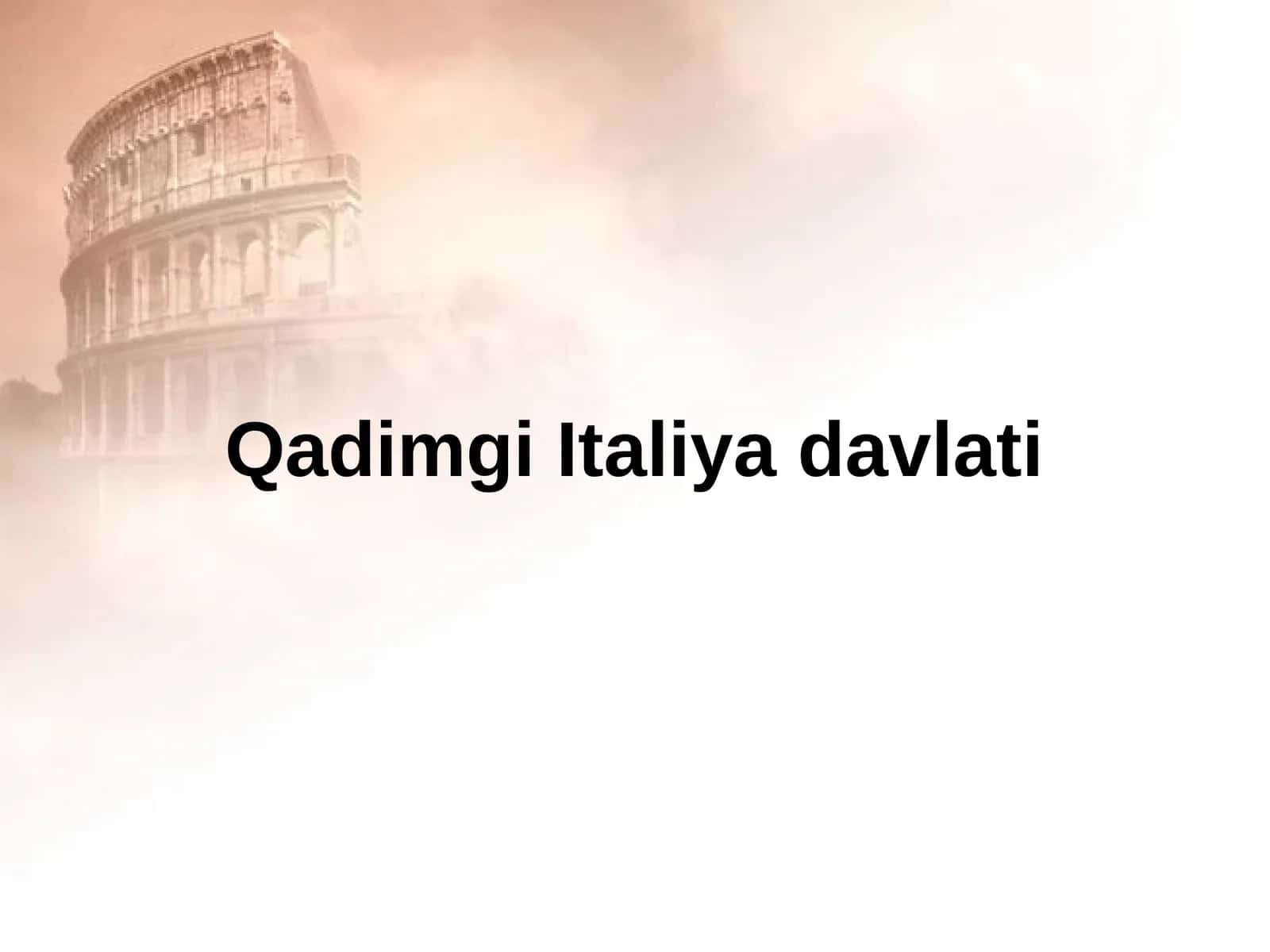 Qadimgi Italiya davlati 1