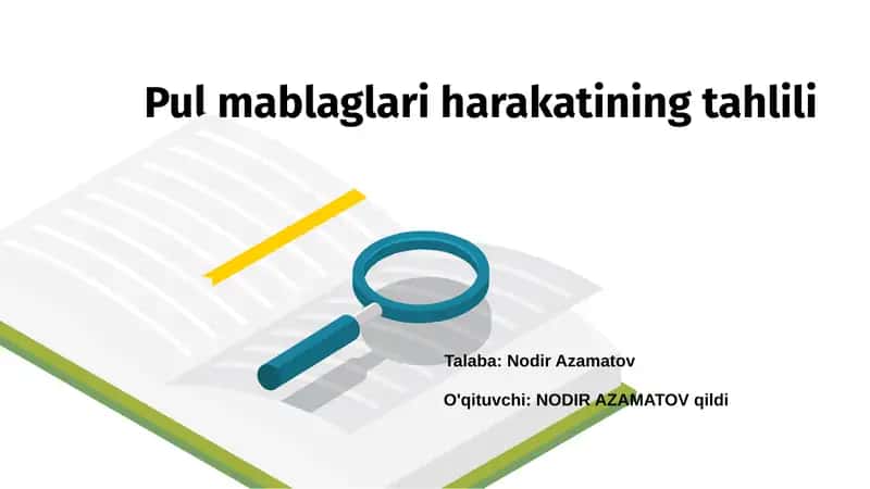 Pul mablaglari harakatining tahlili 1