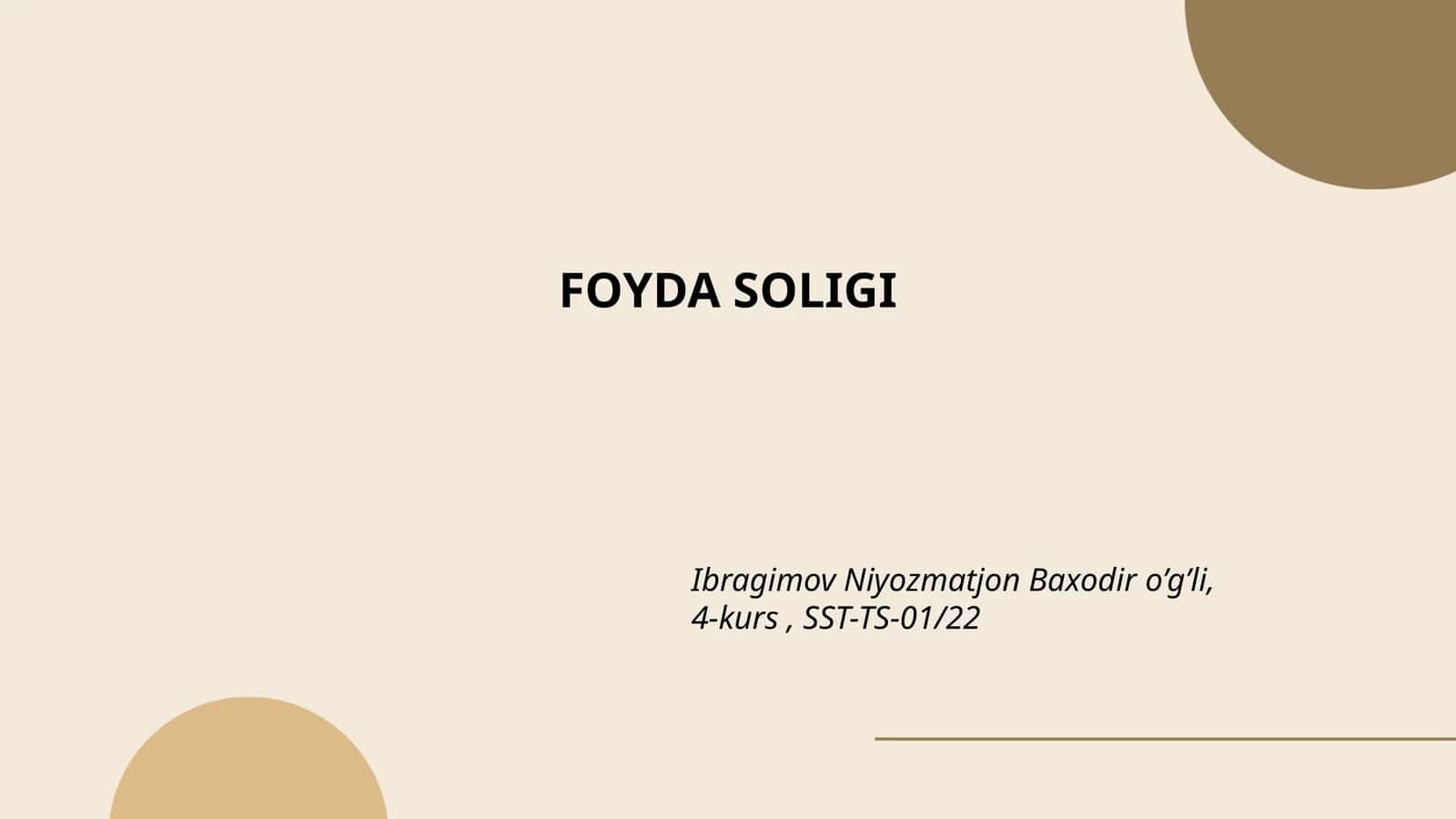 Foyda Soligi 1