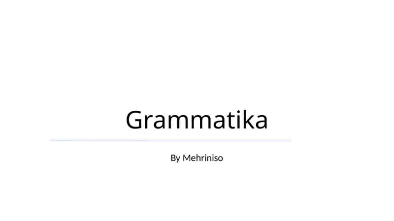 Grammatika 1