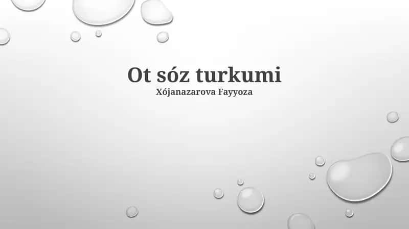 Ot sóz turkumi 1