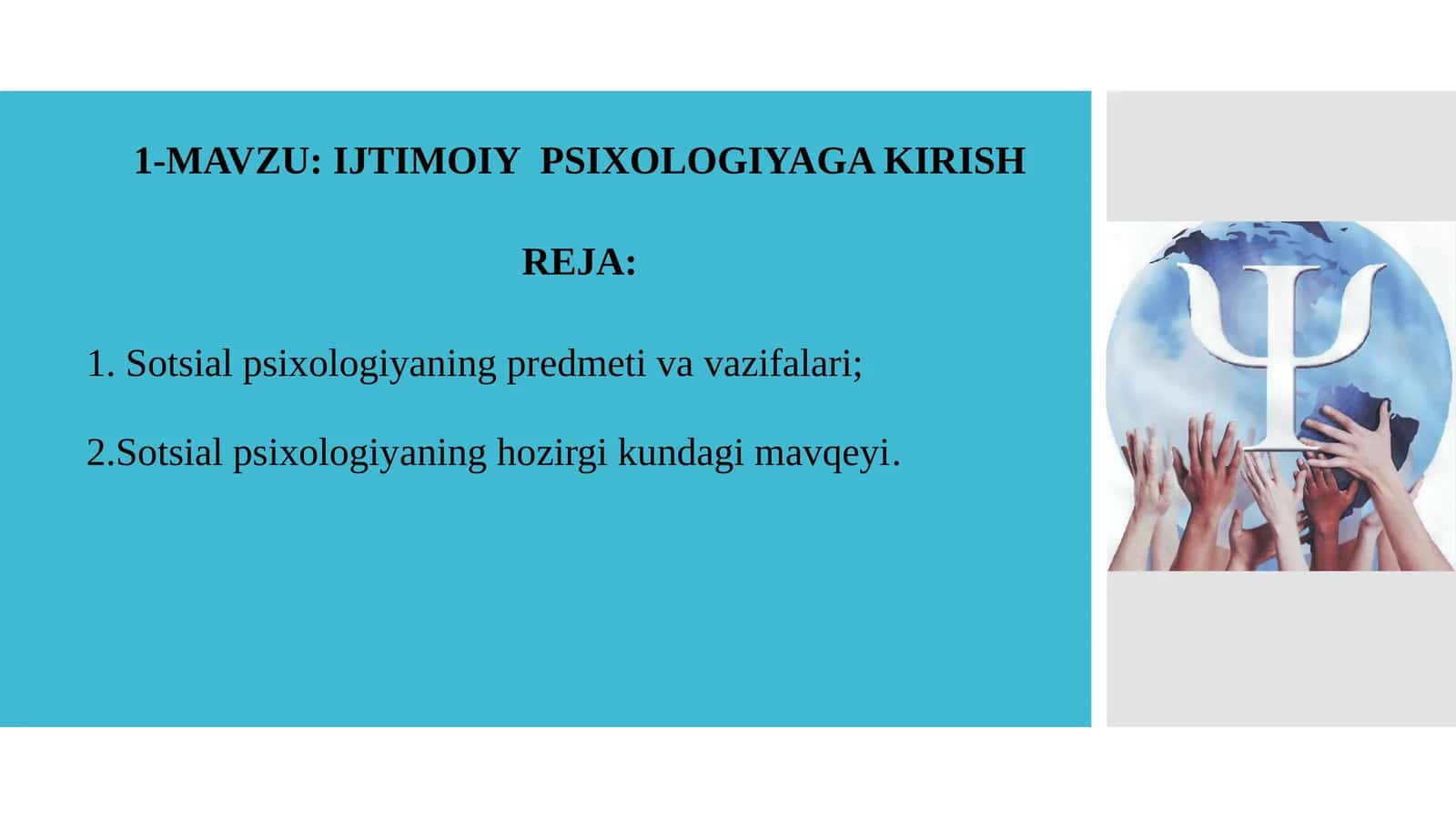 IJTIMOIY PSIXOLOGIYAGA KIRISH 1
