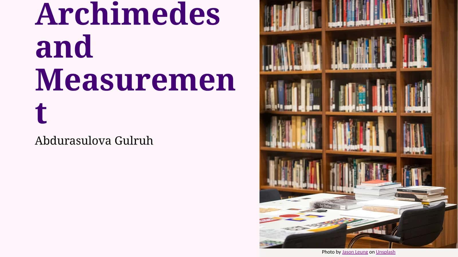 Archimedes and Measurement 1