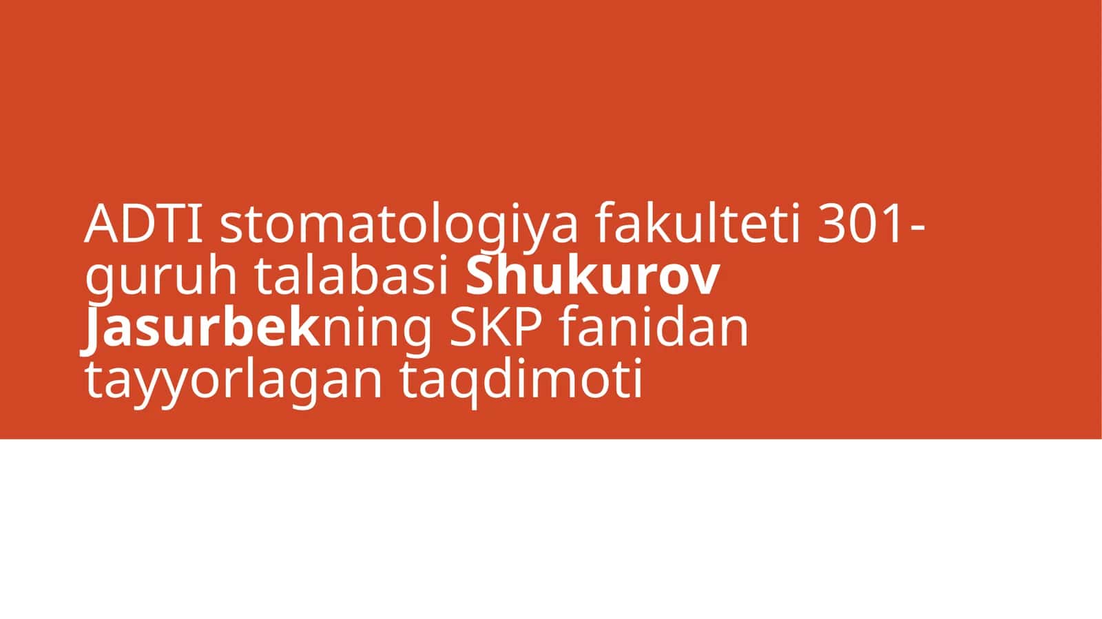 Tish-jag` sistemasi anomaliyasi va deformatsiyasi profilaktikasi 1