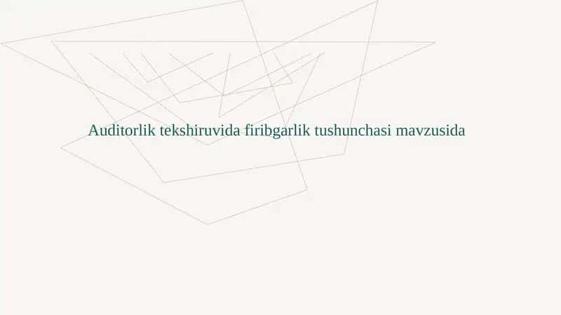 Firibgarlik tushunchasi 1